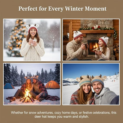 Festive Christmas Antler Hat
